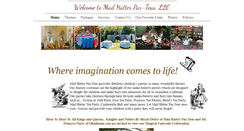 Desktop Screenshot of mad-hatter-parties.com